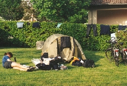 Op de camping in Vittel.