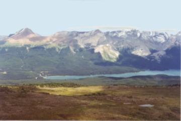 Maligne Lake from Bald Hills
